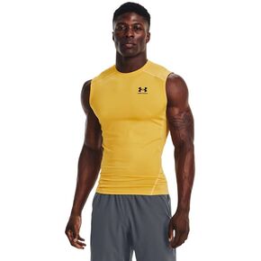 Under Armour - قميص رجالي Hg Armor Comp Sl بدون أكمام، اللون أبيض (100)، المقاس: متوسط ​​× طويل in Kuwait