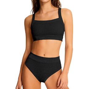 Girls Swimsuit Solid Color Adjustable Straps Bikini Sets 8-16Y in Saudi Arabia