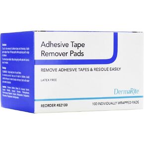 DermaRite Adhesive Tape Remover Pads - Remove Bandage and Patch Residue from Skin, Great for Ostomy Devices, 100 Pads in Kuwait