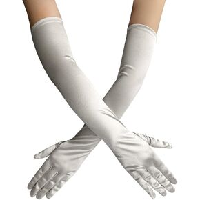 Women's Elbow Length 20s Opera Gloves Stretchy Satin Long Party Costumes Gloves Classic Wedding Bridal Evening Gloves in Saudi Arabia