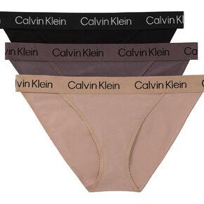 Calvin Klein Women's Cotton Stretch Renewed String Bikini Panties, 3 Pack in Saudi Arabia