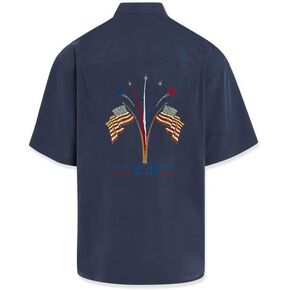 Bamboo Cay Men’s Patriotic We The People Embroidered Button-Up Shirt in Saudi Arabia