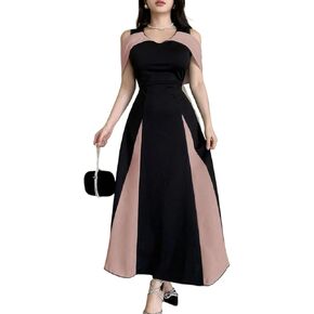 Knit Ruffle Cold Shoulder Dress V Neck Sleeveless Slim Fit Women's Wear to Work Office Midi Dress in Saudi Arabia