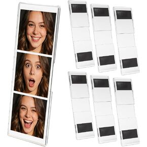 Photo Booth Frame 2x6 Magnetic Picture Frames 6 PCS Clear Magnetic Acrylic Frames for Photo Strips | Magnetic Photobooth Strip Frame for Fridge,Locker in Saudi Arabia