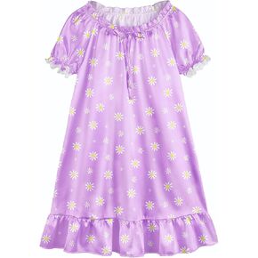 Beinou Toddler Girls Nightgowns Satin Princess Nightgown Lace Short Sleeve Night Gowns Sleepwear for Kids Girl in Saudi Arabia