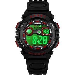 Kids Digital Watch for Boys,50M Waterproof Sport Swimming Watch,7 Color Light,Alarm Stopwatch 12/24 H,Outdoor Wristwatch for Children with Silicone Band,Kids Gift for Teen Boys Ages 6-15 in Saudi Arabia
