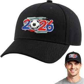 FIFA World Cup 2026 Cap for Men and Women, Breathable Cotton Adjustable Hat, for Soccer Fans in Saudi Arabia