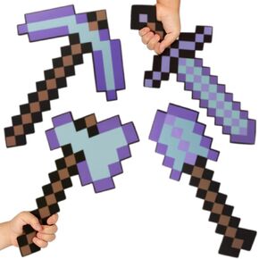 4PCS Sword Pickaxe Axe Shovel EVA Foam Toy Weapon Set – for Kids Cosplay Birthday Party Gift Blue in Saudi Arabia