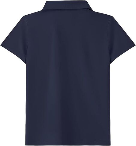 Girls Short Sleeve Golf Polo Shirts V Neck Quick Dry Collared Shirts Athletic Tennis Tops for Kids 3-14 Years in Saudi Arabia
