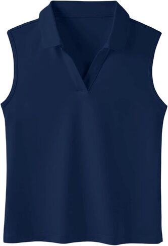 Kids Girls Athletic Sleeveless Golf Polo Shirts Collared V Neck Tennis Shirt Quick Dry Workout Tank Tops 3-14 Years in Saudi Arabia