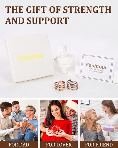 100% Pure Copper Rings for Women & Men (Two-Pack) — Solid Raw Copper — Uncoated Handmade Adjustable Open-End Tibetan Style Rings(Spiral Wrap Design) in Saudi Arabia