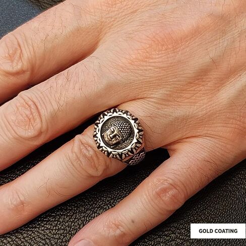 3D Buddha Ring, Om Buddha Ring, Hindu Ring, Shankha Buddha Ring, Endless Knot Ring, Meditation, Yoga, Buddhist Jewelry, Gift for Her in Saudi Arabia