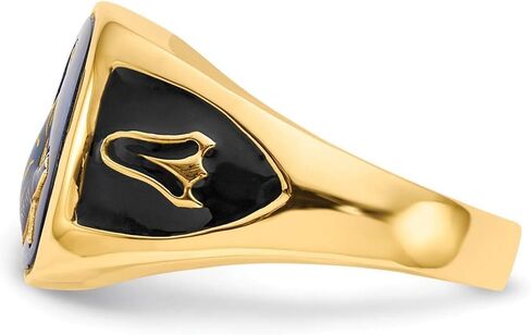 Solid 14k Yellow Gold Men's Masonic Ring Band in Kuwait