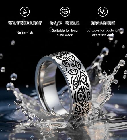 WAINIS 12 قطعة الفولاذ المقاوم للصدأ خمر خواتم الخاتم للرجال مربع الخنصر الإبهام مكتنزة رقيقة الفرقة خاتم الزفاف خمر السائق الفرقة خواتم مجموعة 7-13 in Kuwait
