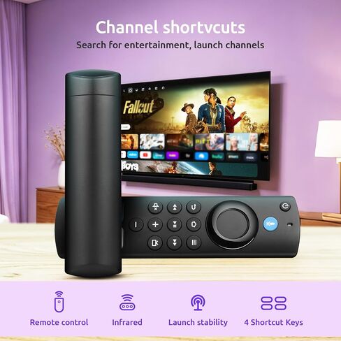 Remote Control Replacement Compatible with Fire-Smart-TVs Stick 4K(1st /2nd Gen), Cube (1st/2nd/3rd) & Stick 4K Max, Replacement FireStick Remote (2nd Gen/3rd Gen/Lite/HD) with Voice Search in Kuwait