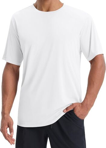 SPEXIAL Men's UPF 50+ Short Sleeve Sun Protection Rash Guard Quick Dry Swim Shirt, Fishing, Beach, Hiking, Running in Saudi Arabia