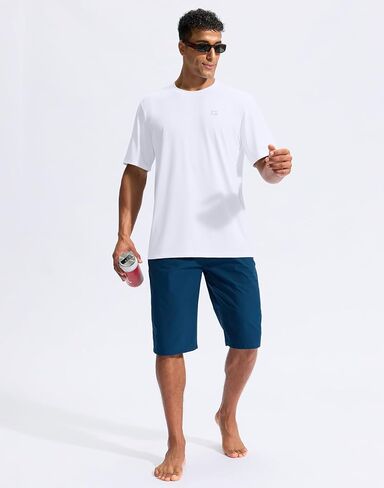 G Gradual Men's Sun Protection Swim Shirt UPF 50+ Rash Guard Short Sleeve Quick Dry Water Hiking Workout Shirts for Men in Saudi Arabia