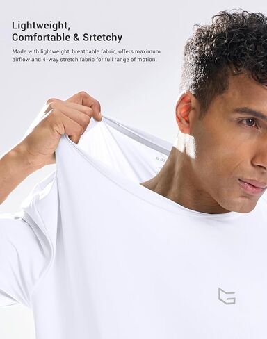 G Gradual Men's Sun Protection Swim Shirt UPF 50+ Rash Guard Short Sleeve Quick Dry Water Hiking Workout Shirts for Men in Saudi Arabia