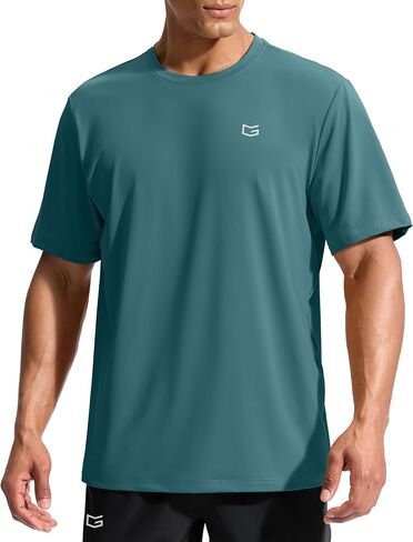 G Gradual Men's Sun Protection Swim Shirt UPF 50+ Rash Guard Short Sleeve Quick Dry Water Hiking Workout Shirts for Men in Saudi Arabia