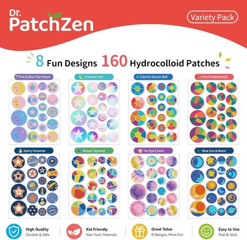 Bug Bite Itch Relief Patches for Kids & Adults, 160 Hydrocolloid Patches to Help Stop Scratching, Mess-Free After Bite Care for Mosquito Bites, Camping & Travel Essential in Kuwait