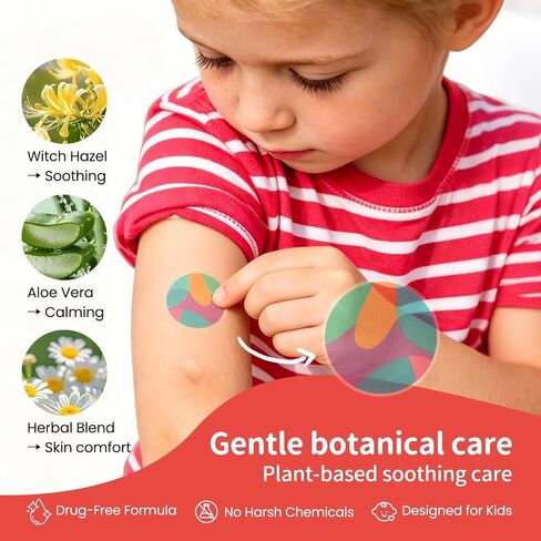 Bug Bite Itch Relief Patches for Kids & Adults, 160 Hydrocolloid Patches to Help Stop Scratching, Mess-Free After Bite Care for Mosquito Bites, Camping & Travel Essential in Kuwait