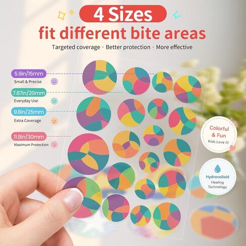 Bug Bite Itch Relief Patches for Kids & Adults, 160 Hydrocolloid Patches to Help Stop Scratching, Mess-Free After Bite Care for Mosquito Bites, Camping & Travel Essential in Kuwait