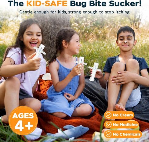 YARKOR Bug Bite Suction Tool 2 Packs, Natural Itch Relief & Swelling Sucker in 30s– Portable Bite & Sting First Aid – Venom Extractor for Hiking, Camping – Summer Essentials for Kids & Adults in Kuwait