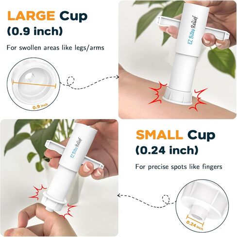 YARKOR Bug Bite Suction Tool 2 Packs, Natural Itch Relief & Swelling Sucker in 30s– Portable Bite & Sting First Aid – Venom Extractor for Hiking, Camping – Summer Essentials for Kids & Adults in Kuwait