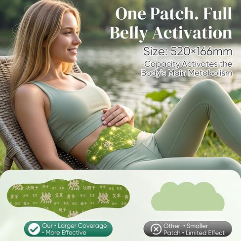 2 Box Herbal Balance Patch,Herbal Patch Pad Balance,Mugwort Herbal Navel Patches,Snatch Patches with Mugwort,Leaf-Supports Waist Comfort,Daily Body Care（1 Boxes 5 Piece） in Saudi Arabia