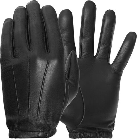 Guardia™ Men's Thin Black Leather Gloves | Precision Tasks, Driving in Saudi Arabia