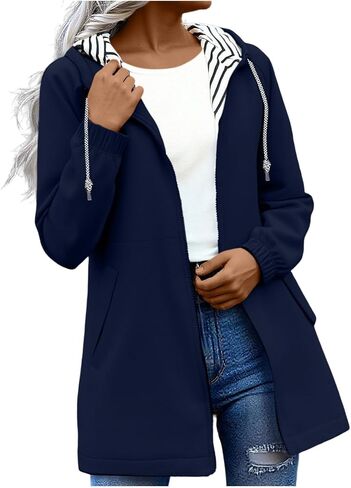 Rain Jacket Women Packable Waterproof Raincoats Plus Size Hooded Rain Coats Lightweight Windbreaker with Pockets in Kuwait