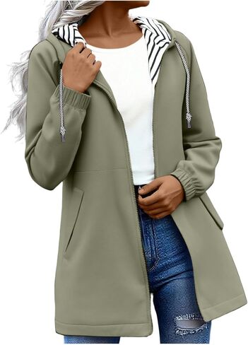 Rain Jacket Women Packable Waterproof Raincoats Plus Size Hooded Rain Coats Lightweight Windbreaker with Pockets in Kuwait