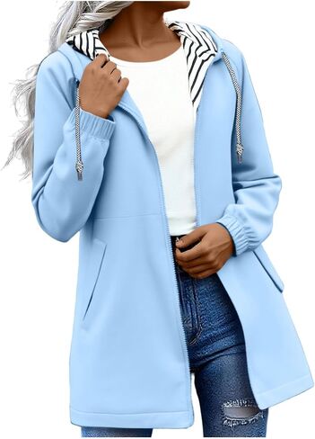 Rain Jacket Women Packable Waterproof Raincoats Plus Size Hooded Rain Coats Lightweight Windbreaker with Pockets in Kuwait