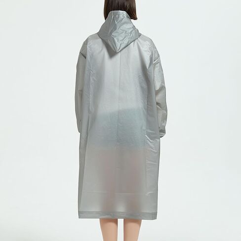 Waterproof Raincoats Women Long Rain Jacket Windproof Packable Lightweight Hooded Button Up Windbreaker for Outdoors in Kuwait
