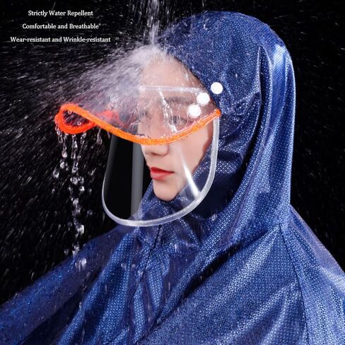 Cycle rain Cape,Womens Ponchos, Oxford Hooded Rain Poncho, Single/Double Windproof Unisex, for Bike, Ebike, Motorcycle, Mobility Scooter Cover in Kuwait