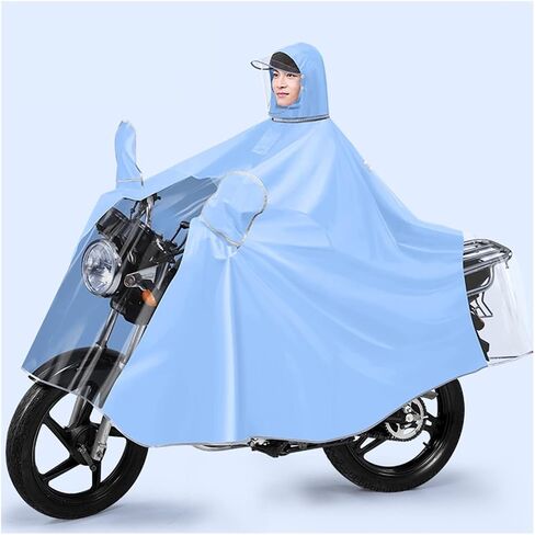 Cycle rain Cape,Womens Ponchos, Hooded Rain Poncho, Windproof Unisex, for Bike, Ebike, Motorcycle, Mobility Scooter Cover in Kuwait
