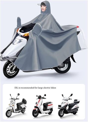 Cycle rain Cape,Womens Ponchos, Hooded Rain Poncho, Windproof Unisex, for Bike, Ebike, Motorcycle, Mobility Scooter Cover in Kuwait