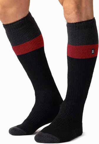 HEAT HOLDERS Men's No1 Thermal Socks Long Ski Black/Red 7-12 us in Kuwait