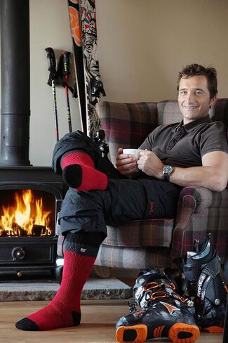 HEAT HOLDERS Men's No1 Thermal Socks Long Ski Black/Red 7-12 us in Kuwait