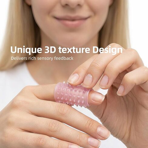 Textured Silicone Finger Covers, Anti Bite Finger Protectors for Skin Picking Nail Biting, 9-Pack Sensory Fidget Finger Sleeves for Anxiety, OCD, Dermatillomania, Adults & Kids in Saudi Arabia