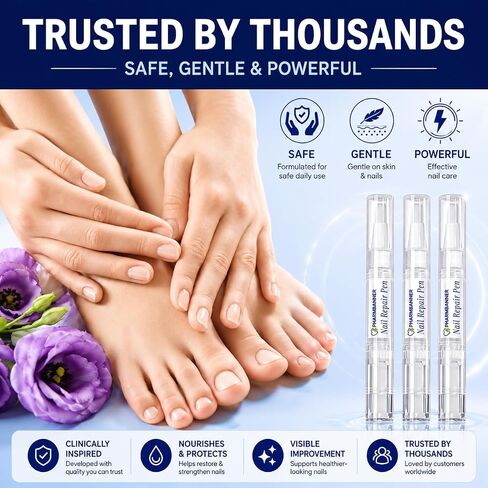 Nail Fungus Treatment Extra Strength: 25% Undecylenic Acid Formula - Toenail Fungus Treatment Kit with 5 Pens & Nail File for Ingrown Nails, Discoloration & Brittle Nails in Saudi Arabia