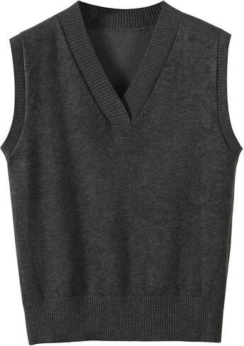 jinghuiyue Womens Sweater Vest Summer V Neck Lightweight Knit Tank Tops Casual Sleeveless Ribbed Pullover Sweaters in Saudi Arabia