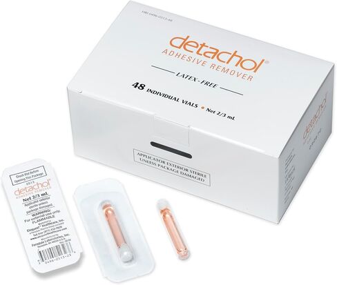 Medical Adhesive Remover for Skin, Bandages & Ostomy Glue I Fast Acting I Residue Free I No Sting I Sensitive Safe I Gentle Removal I Easy Application I 48 Non-Irritating 2/3cc Vials Per Box in Saudi Arabia