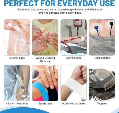 Adhesive Remover Spray, Medical Skin Adhesive Remover, No Sting, Alcohol Free, Colostomy Ostomy Supplies for Stoma Care, Ostomy Patients, Bandage Removal, 1 oz (30ml) in Saudi Arabia