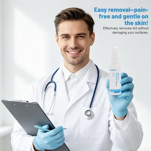 Adhesive Remover Spray, Medical Skin Adhesive Remover, No Sting, Alcohol Free, Colostomy Ostomy Supplies for Stoma Care, Ostomy Patients, Bandage Removal, 1 oz (30ml) in Saudi Arabia