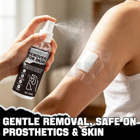 4.06 Oz Medical Adhesive Remover, Skin Adhesive Remover, Adhesive Remover for Skin, Gentle and Non-irritating, Quick-Peeling for Silicone Adhesive, Bandage, Tape and Ostomy Residue in Saudi Arabia