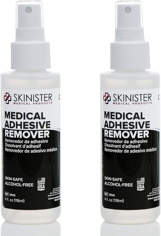 Skinister Adhesive Remover for Skin, 2 Pack – 4oz Each (8oz Total) – Silicone-Based, Hypoallergenic, Sting-Free – for Wig, Ostomy, Tape & Bandage Adhesive Removal in Saudi Arabia