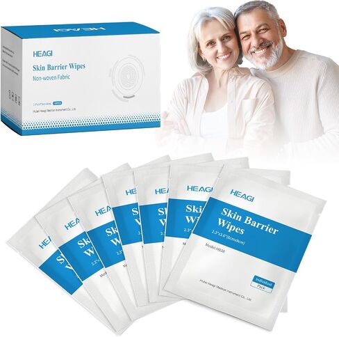 Skin Barrier Wipes - 200PCS Individual Ostomy Barrier Film 2.3" X 3.6", Skin Prep Wipes to Create the Barrier Between Skin and Attachments, Ostomy Protective Wipes to Increase the Adhesive in Saudi Arabia