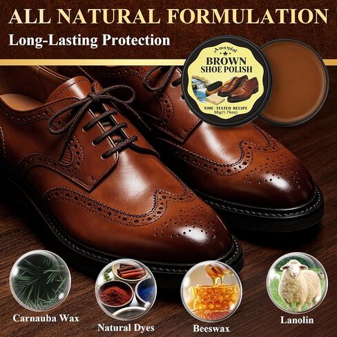 Shoe Shine Kit –16-in-1 Leather Shoe Polish Kit with Saddle Soap,Mink Oil,Black/Brown/Neutral Shoe Polish,Horsehair Brushes,Leather Boot Polish,Cleaning & Conditioning–Gift for Men & Women & Cowboy in Saudi Arabia