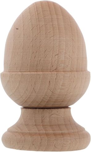 1Pc Wooden Finial Topper for Fence Bed Posts Finials Decorative Newel Post Cap for Curtain Rod End Cap Flagpole Topper DIY Craft for Home Staircases Furniture Mailboxes Deck 3.93x2.36Inch in Saudi Arabia